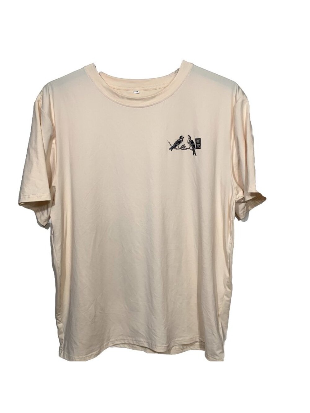 Unbranded Tokyo Graphic T-Shirt Mens XXL Cream Japanese Bird Floral Streetwear